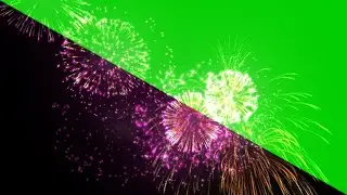 OVERLAY PINK FIREWORKS on GREEN SCREEN | no copyright