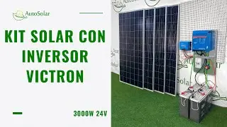 Kit Solar Victron Vivienda Aislada 3000W 24V 8000Wh/dia