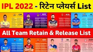 IPL 2022 Retention - IPL 2022 Retained & Released Players List Of All Teams