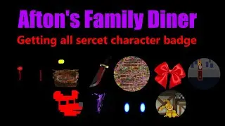 [Roblox Afton's Family Diner] Getting all secret character badge