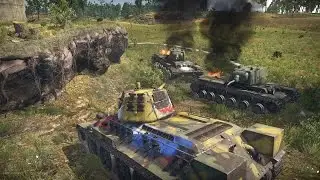 Танкомахач Т 34 1942 против 2 х КВ 1 Л 11 War Thunder