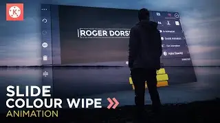 Colour wide and slide text animation | Kinemaster tutorial