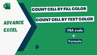 Count cell by fill color and text color 