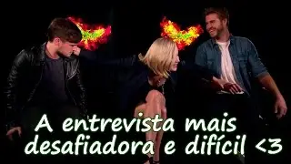 Jennifer Lawrence, Josh Hutcherson e Liam Hemsworth dão entrevista desafiadora e difícil (legendado)