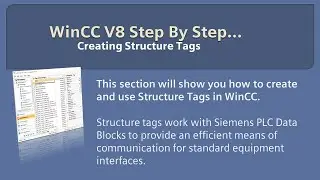 WinCC v8.0 Step By Step 6: Create Structure Tags (UDT) 🏗️ Learn SCADA Programming 