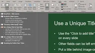 Accessing the Outline View in PowerPoint