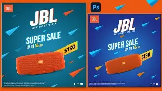 Product Banner or Social Media Post Design in Photoshop cc | Graphic Design Trends 2021
