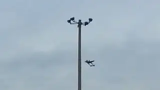 P-38 Smashed into Pole