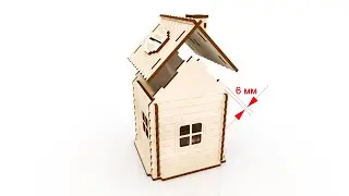 Быстрый способ изменить размер шипа с 4 мм на 6 мм под углом в макете.  Лазерная резка.