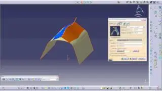 Sweep surface line with tangency surface