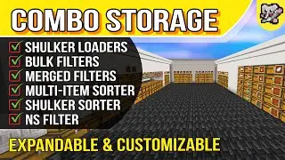 Customizable Combination Item Sorter | Expandable Storage for Minecraft Bedrock