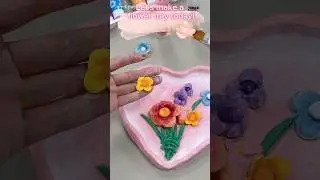 Unique Daily Decor - A Flower Tray  #airdryclay #diyairdryclay #pottery #hobby #gift #newyear2025