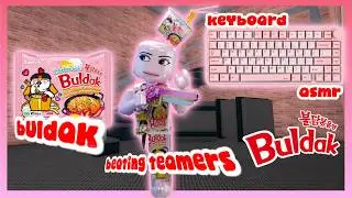 🩷🍝 BEATING TEAMERS in mm2 as BULDAK *Keyboard ASMR* 🍝🩷