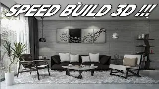 Speed Build Interior Scene Sketchup _ Interior Scene 1 _ Vray for Sketchup _  Complete Time Lapse