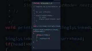 Hacker Rank  | Printing Link List Data