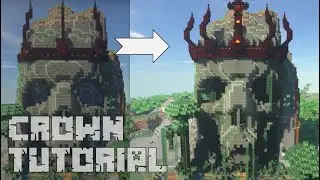 Minecraft: How to build the crown of the Skull Base | MOUNTAIN BASE TUTORIAL