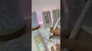 Cozy coloring with me! ✨ #colormarkers #coloringbook #adultcoloring #artcoloring #cozyhobby
