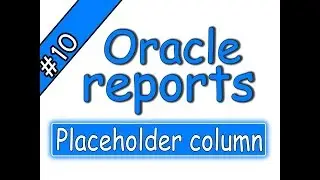 10- Oracle reports 11g – placeholder column – اوراكل ريبورتس