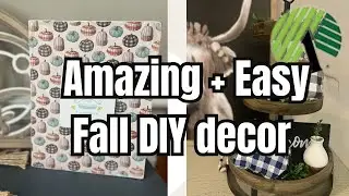DIY FALL DECOR + WALL ART | Dollar Tree DIYs