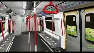 OpenBVE] MTR Kwun Tong Line M-Train [A107-A154] Arriving And Departing In Shek Kip Mei