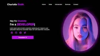 Create A Responsive Portfolio Website Using HTML CSS and Javascript - Easy Tutorial