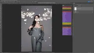Trying out different flower branch overlays in Photoshop to frame your subject beautifully