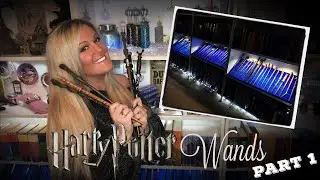 HARRY POTTER WAND COLLECTABLES. SOME VERY RARE WANDS & SEE MY NEW WAND DISPLAY PART 1