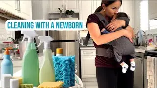Getting Chores Done with a Newborn || New Mom Vlog
