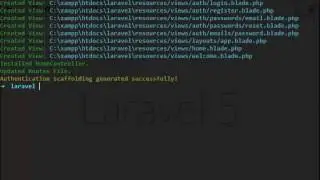 Laravel - artisan make auth