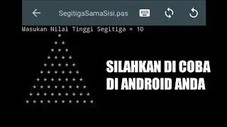 Cara Membuat Segitiga Sama Sisi | Pascal IDE