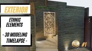 3D Modeling | Ethnic Exterior Elements in Sketchup #1
