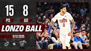 Lonzo Ball - Highlights vs Miami Heat: 15 PTS, 2 REB, 8 AST, 1 STL, 1 BLK, 4/8 FG, 4/7 3PT