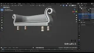 Modeling sofa in Blender3D