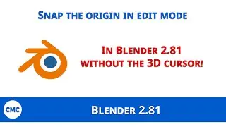 Blender 2.81: Snap the origin directly in edit mode!