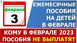Выплата  детских пособий  в ФЕВРАЛЕ 2023 года. Кому в феврале пособия не выплатят от СФР