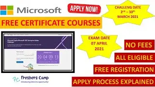 Microsoft Free Certification Courses | Microsoft Cloud Ignite challenge 2021 I ALL ELIGIBLE