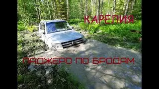 Pajero 4 off-road, OFF-ROAD, deep ruts, mud and fords, Karelia poker 2020. SUV