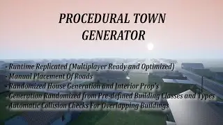 Unreal Engine 4 Marketplace | Procedural Town Generator | Showcase