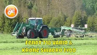 Silage 2020 | Fendt 718 Vario & Krone Swadro 1400 Plus 4 rotor rake