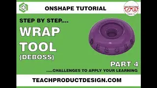Onshape Tutorial. How to create a DEBOSS on a double curved surface? Step by step guide.