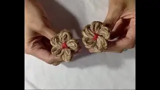 how to make Easy Jute Cord Flower
