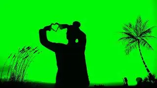 green screen video background effect VFX Animation video yoga Love dance caroma key