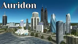 How to Create a Beautiful Downtown Skyline in Cities Skylines! | Auridon