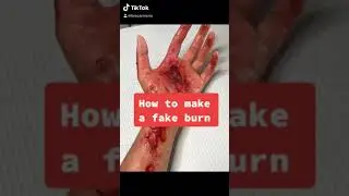 Fake burn hand tutorial #halloweenmakeup #fakeburn credit to laiscarmona #tiktokshorts