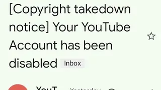 Copyright strike takedown notice your YouTube account has been disabled on YouTube