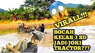 traktor sawah dibawa bocah kelas 3 SD 😱😱