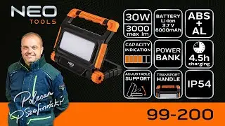 Naświetlacz akumulatorowy 3000 lm SMD LED 99-064 NEO