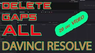How to Delete / Close ALL Gaps in Davinci Resolve