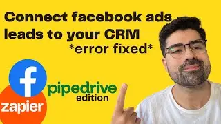 Pipedrive tutorial | How to connect facebook ads leads to your CRM | *error fixed*