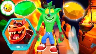 Crash Bandicoot: On the Run! #4 Nitro Crash: yellow and green gems from Wumpa Island! In full screen